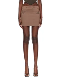 Charlotte Knowles Brown Shiv Denim Miniskirt Sky