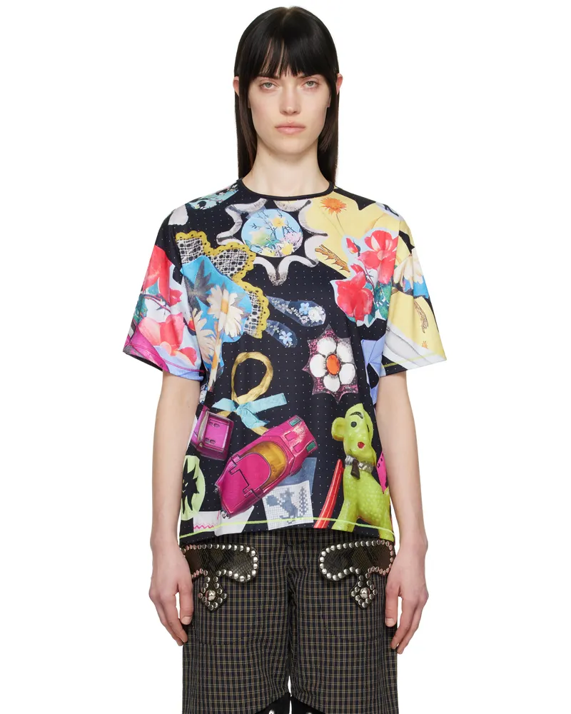 CHOPOVA LOWENA Black Toy Box Oversized Short Sleeve T-shirt Black