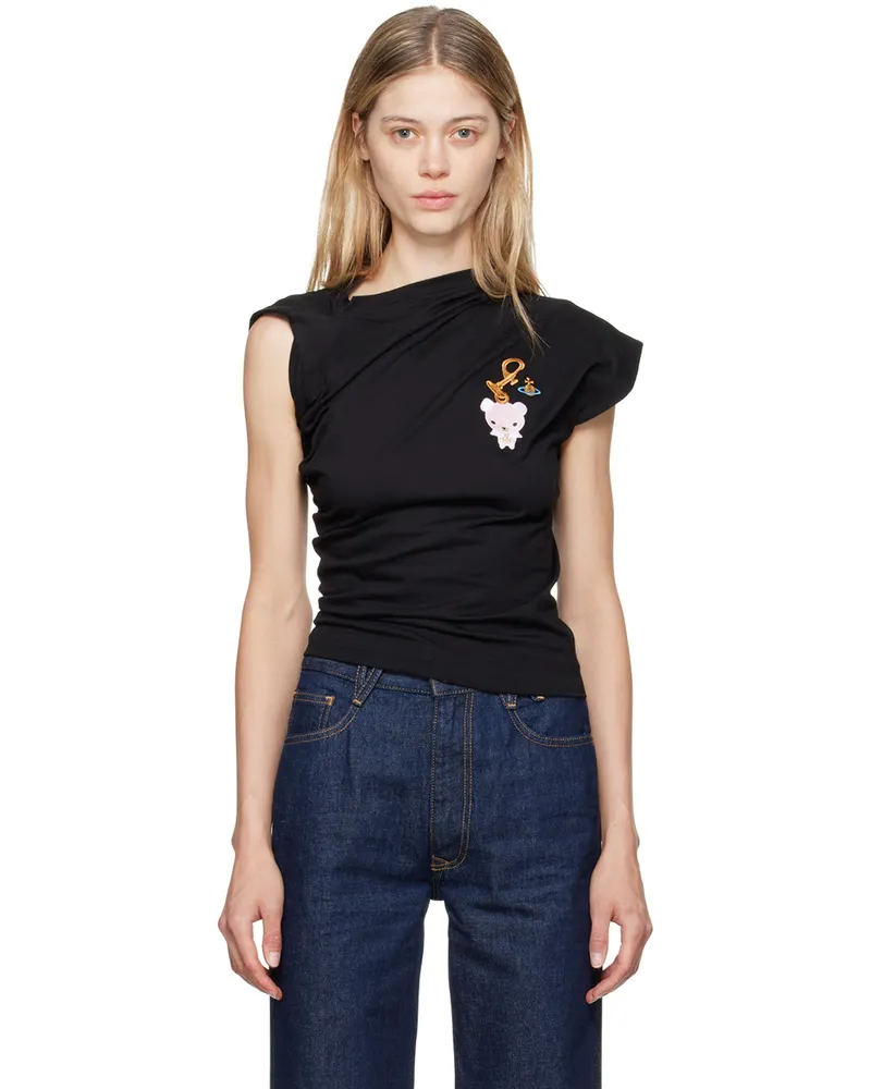 Vivienne Westwood Black Bear Hebo T-Shirt N401