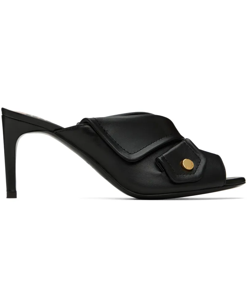 Moschino Black Biker Heeled Sandals Nero