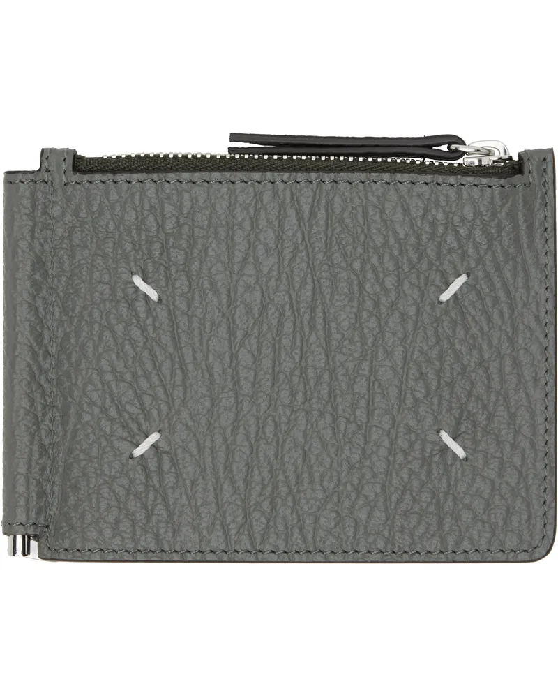 Maison Margiela Gray Slim 2 Pincer Bifold Wallet T8127