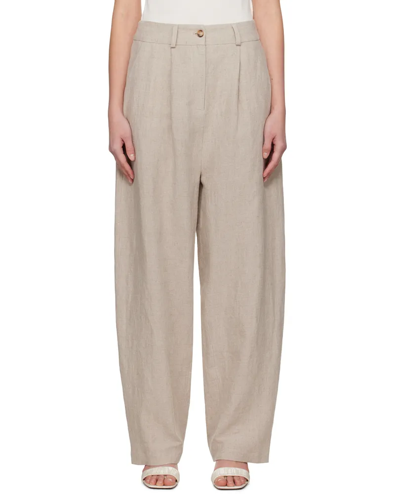 La Collection Beige Sada Trousers Beige