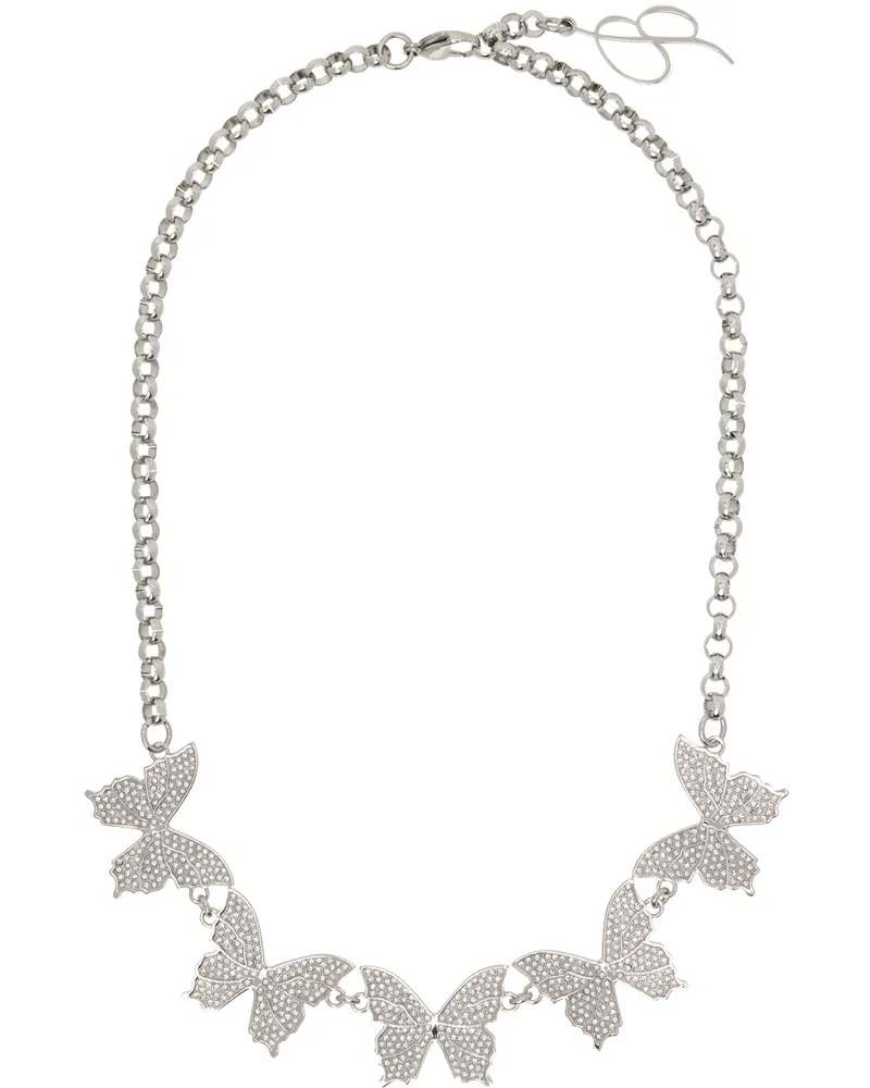 Blumarine Silver Farfalla Choker Nnikel