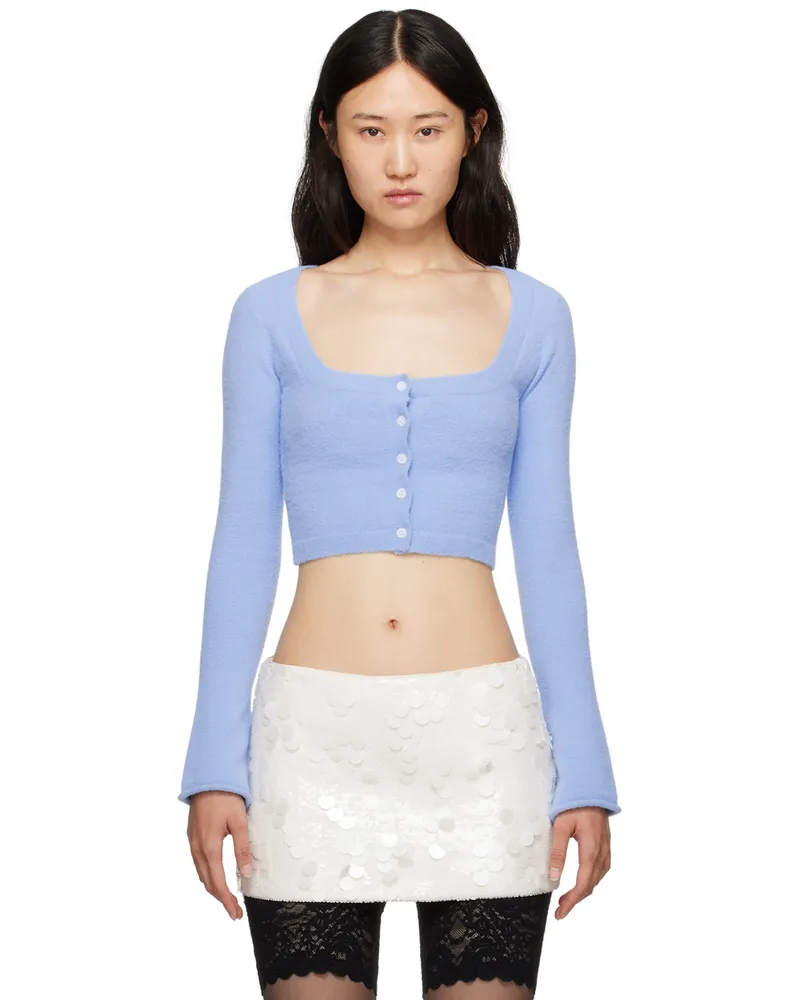 GUIZIO Blue Sweet Cardigan Powder