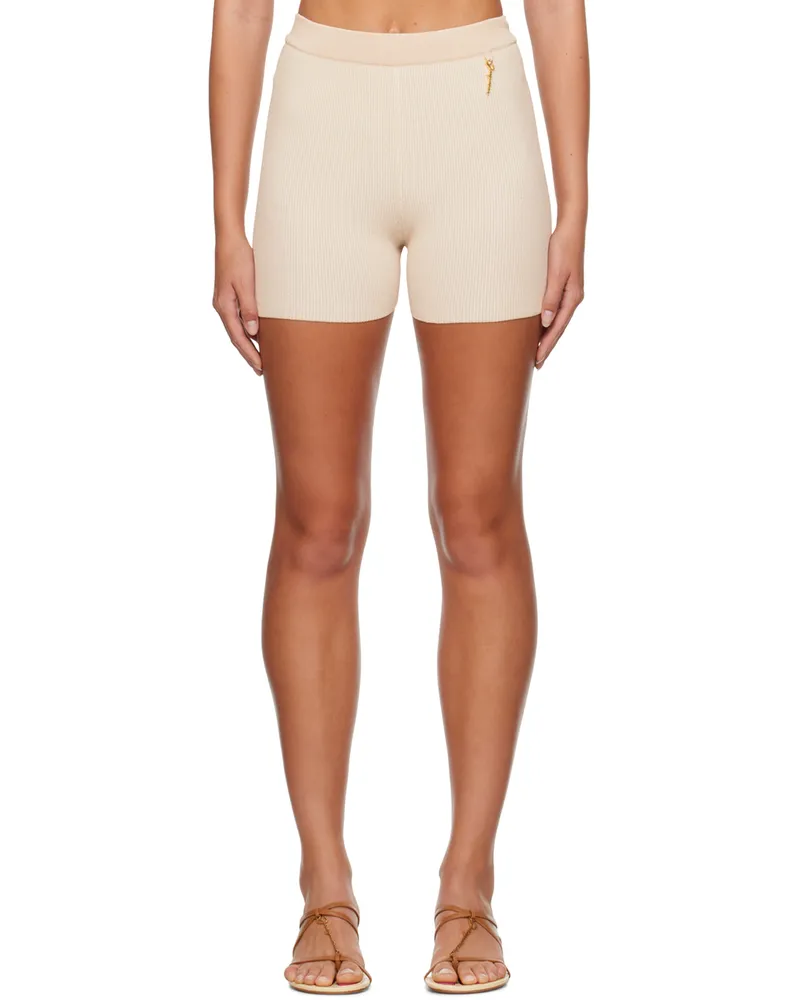 Jacquemus Beige Le Raphia 'Le Short Pralu' Shorts 150