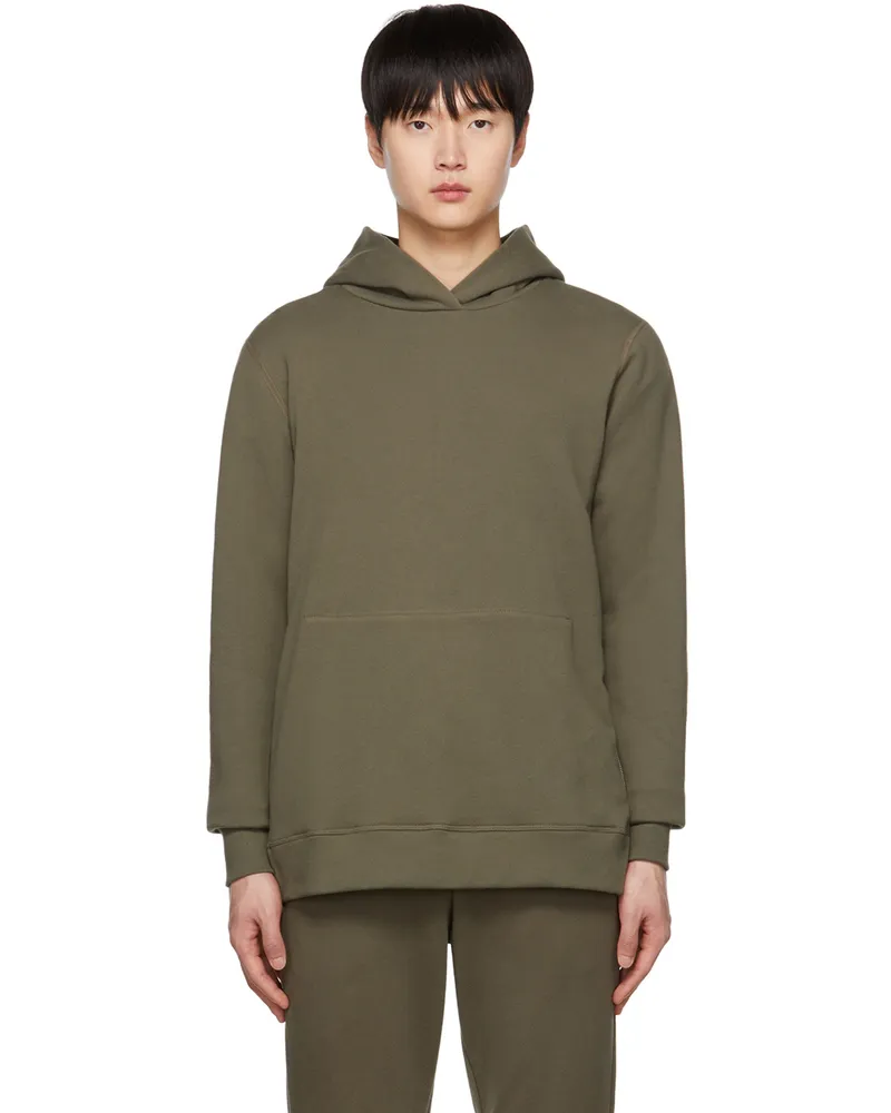 John Elliott + Co Khaki Hooded Villain Hoodie Olive