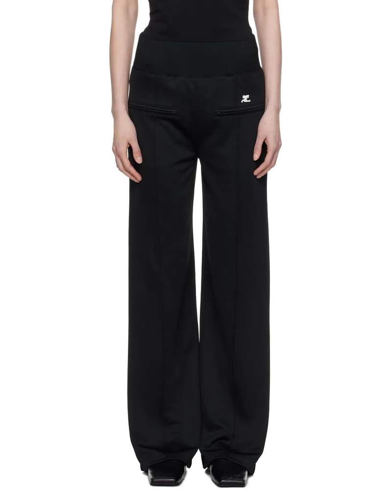 Courrèges Black Interlock Tracksuit Trousers 9999