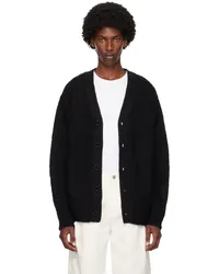 AMOMENTO Black Grandpa Cardigan Black