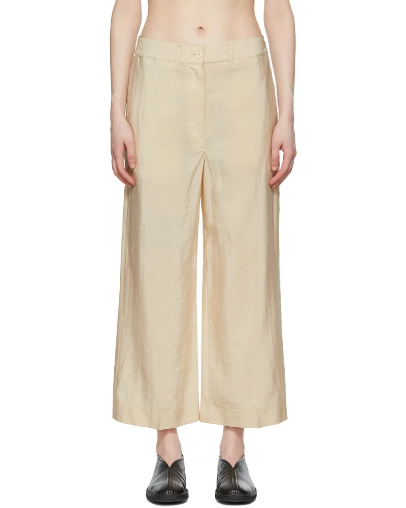 Christophe Lemaire Beige Silk Trousers 243