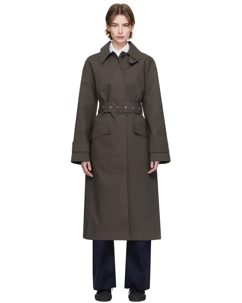 Studio Nicholson Khaki Innis Trench Coat Moss