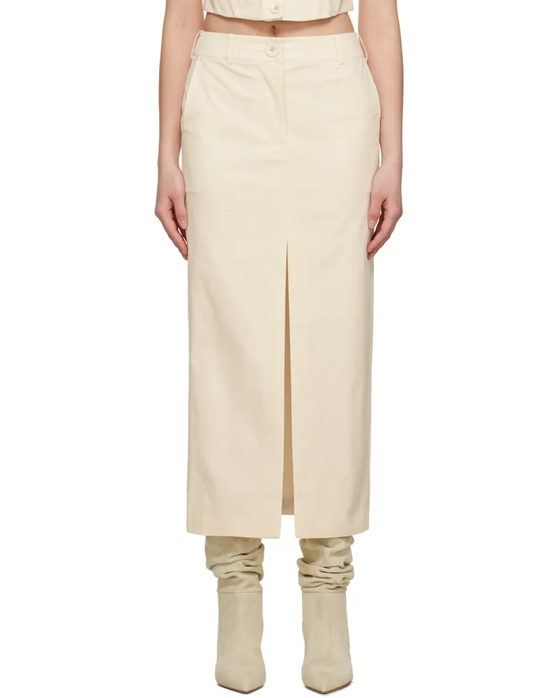 Anna Quan Off-White Maevis Maxi Skirt Milk