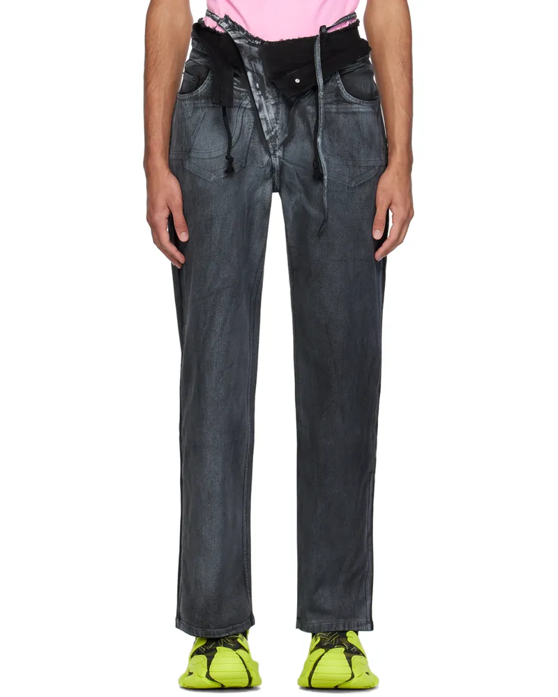 OTTOLINGER Black Double Fold Jeans Black