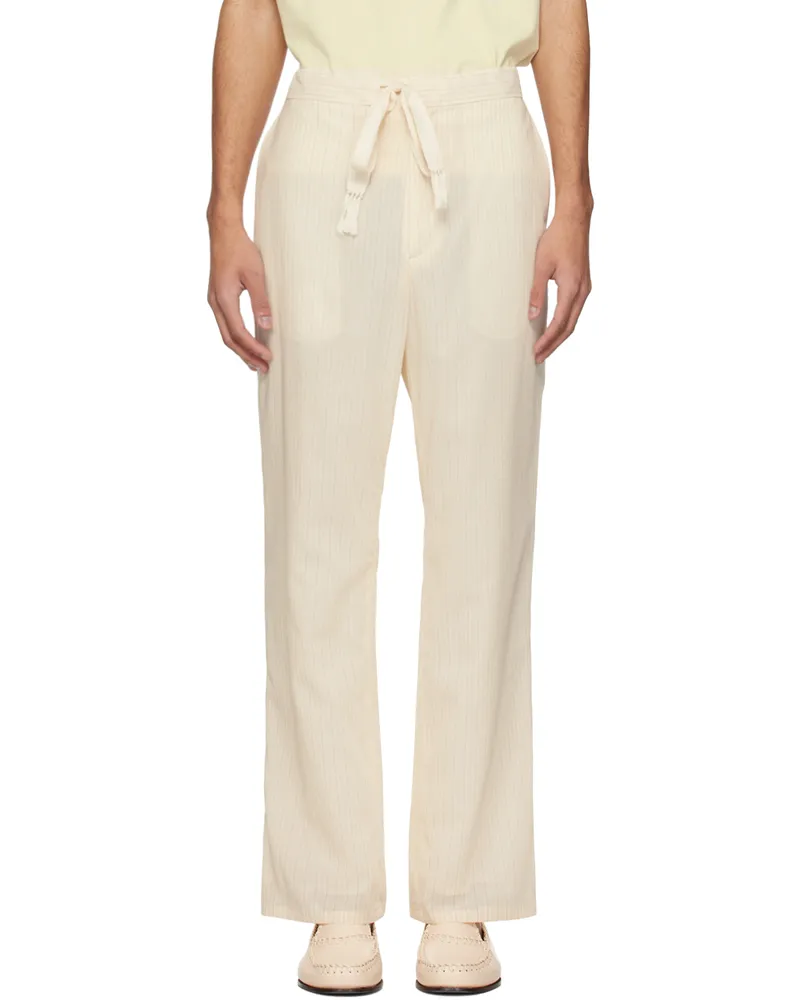 AURALEE Beige Hard Twist Trousers Light