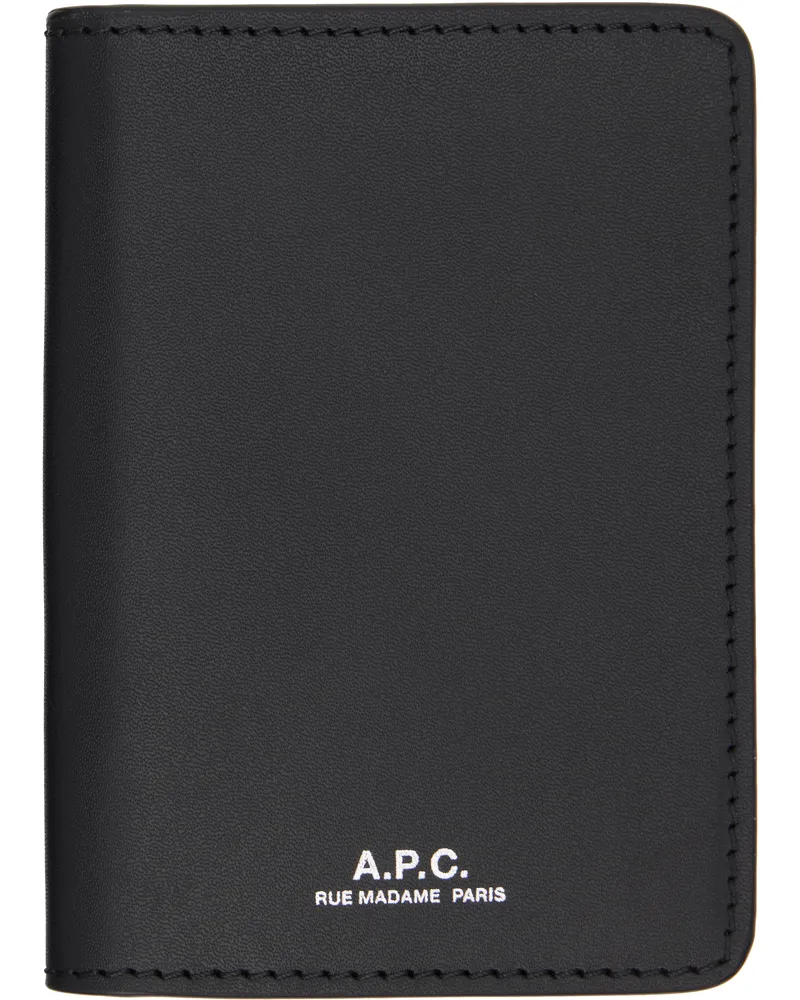 A.P.C. Black Stefan Card Holder Lzz