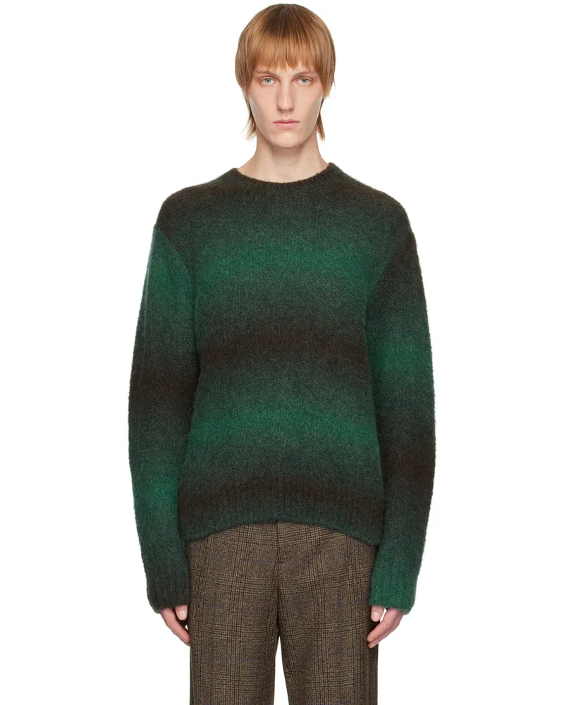 Wooyoungmi Green Striped Sweater Freshgreen