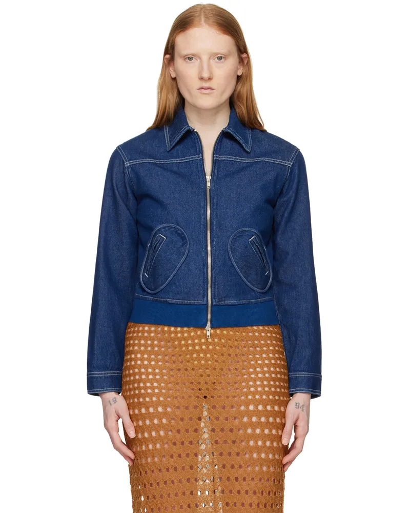 GIMAGUAS Blue Oahu Denim Jacket Blue