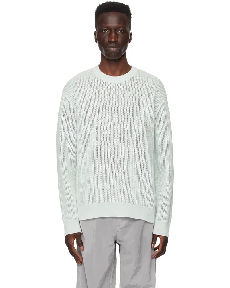 SOLID HOMME Blue Crewneck Sweater 601l