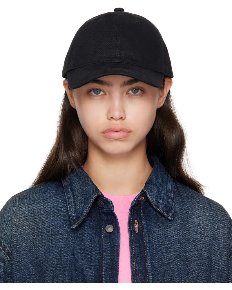 Acne Studios Black Twill Logo Cap 900