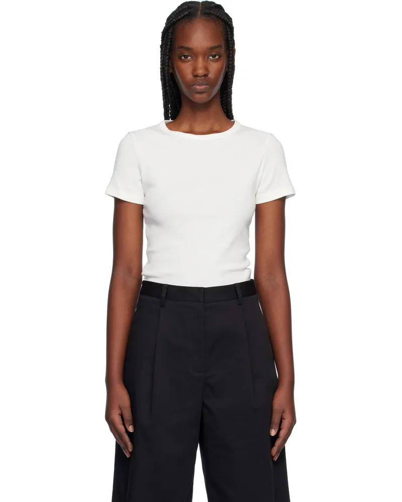 Matteau White Short Sleeve Baby T-shirt Chalk