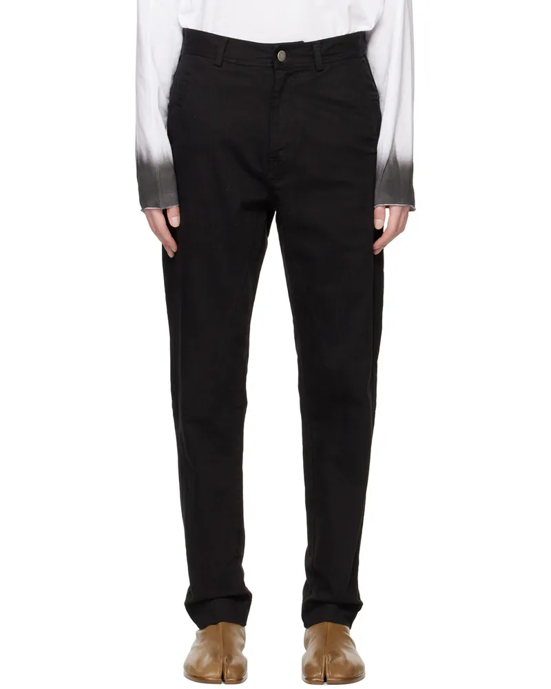 Isabel Benenato Black Five-Pocket Jeans Black
