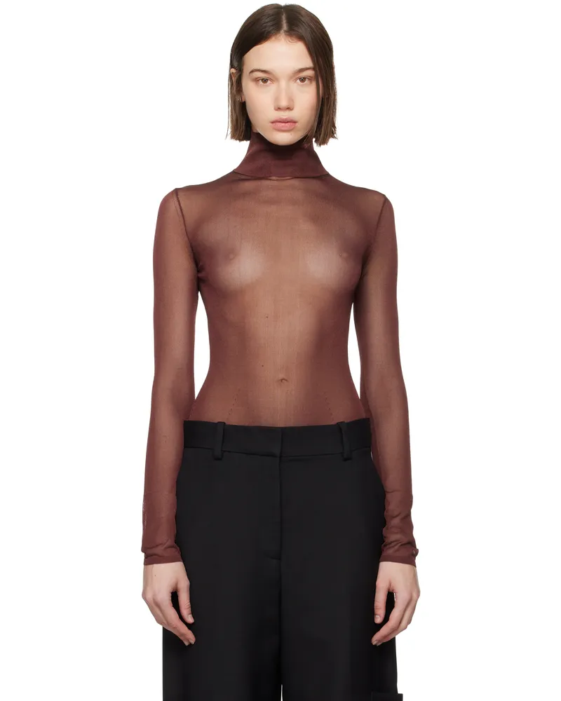 KHAITE Burgundy Tallin Bodysuit 524