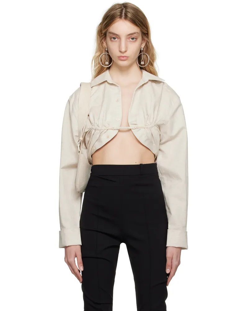 Jacquemus Beige Le Raphia 'La Chemise Machou' Shirt 130