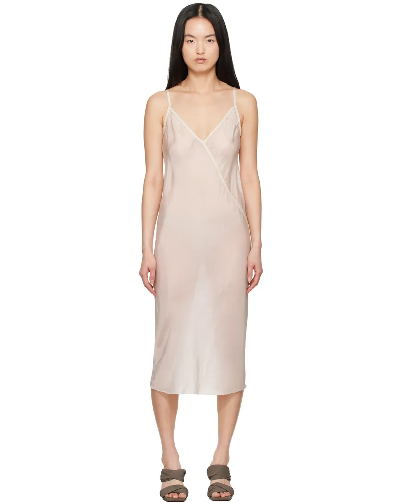 Rick Owens Off-White Hollywood Slip Midi Dress 41