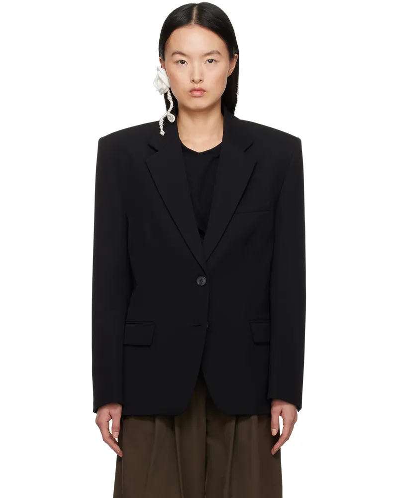 Magda Butrym Black Boxy Oversized Blazer Black