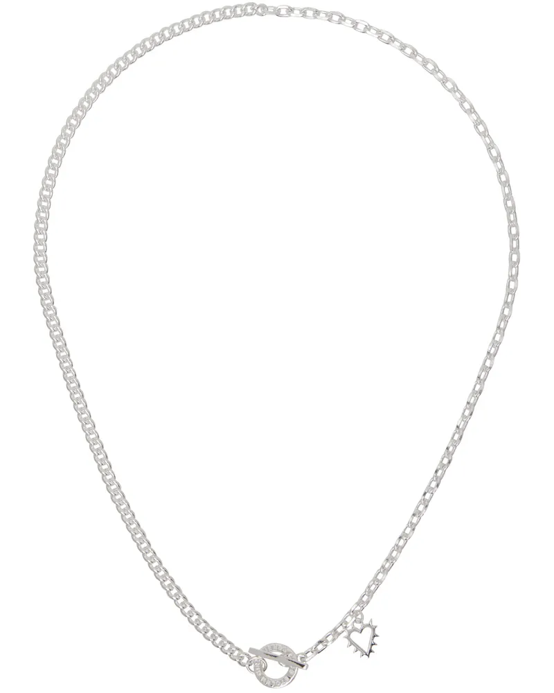 Stolen Girlfriends Club Silver T Bar Halo Necklace Sterling