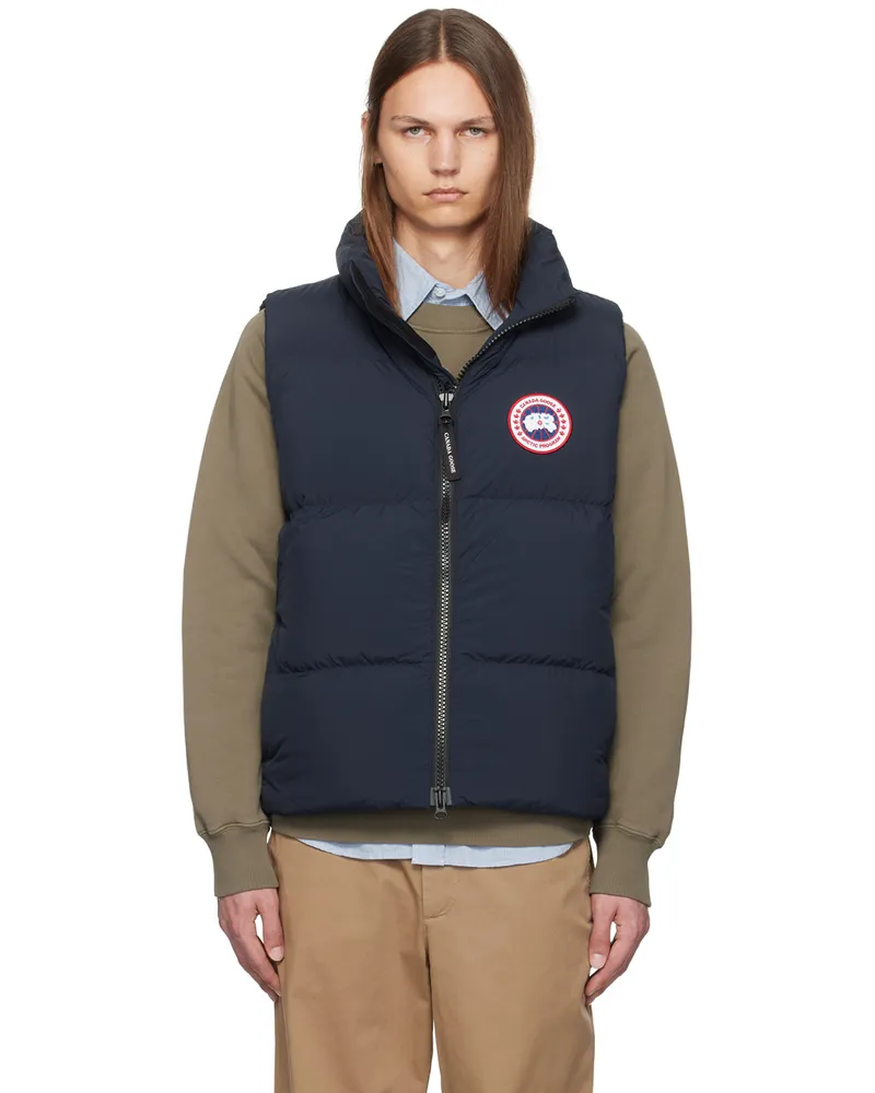 Canada Goose Navy Lawrence Puffer Down Vest Atlantic