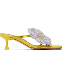 Miista Yellow Lourdes Heeled Sandals Lime