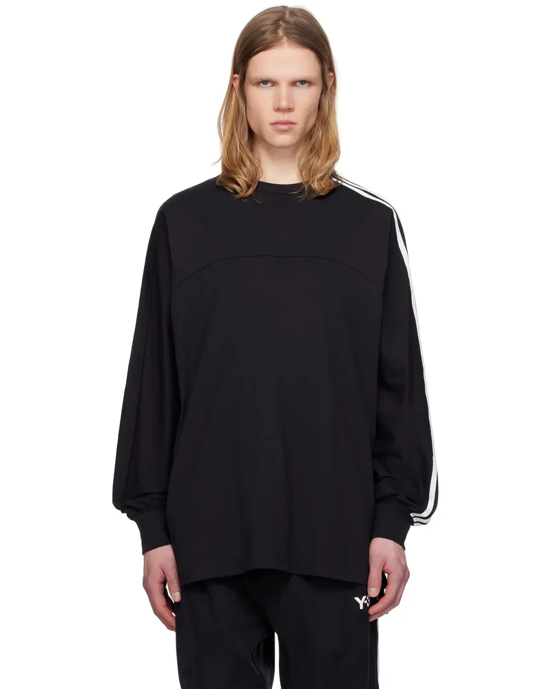 Y-3 Black 3-Stripes LS T-shirt Black