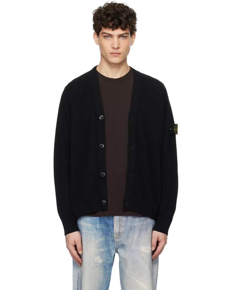 Stone Island Black Light RWS Geelong Wool Cardigan V0029