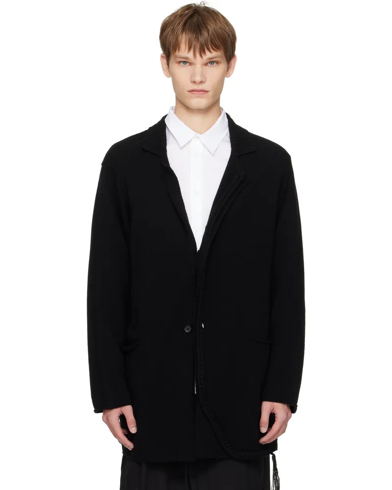 Yohji Yamamoto Black String Detail Blazer 1