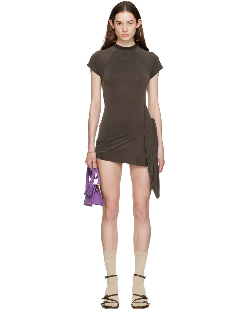 Jacquemus Brown 'La Robe Espelho Court' Minidress 850