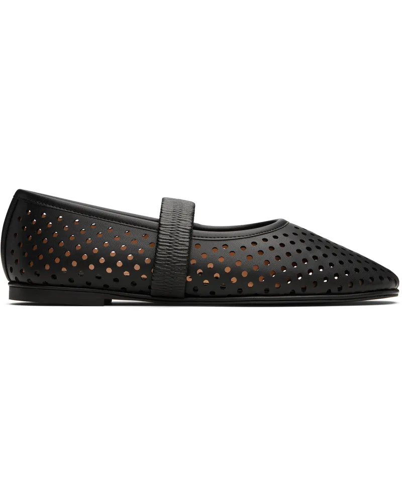 Stella McCartney Black Ryder Perforated Ballerina Flats 1000