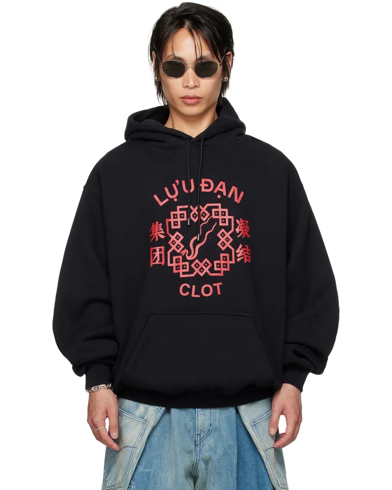 LU'U DAN Black CLOT Edition Oversized Hoodie Black