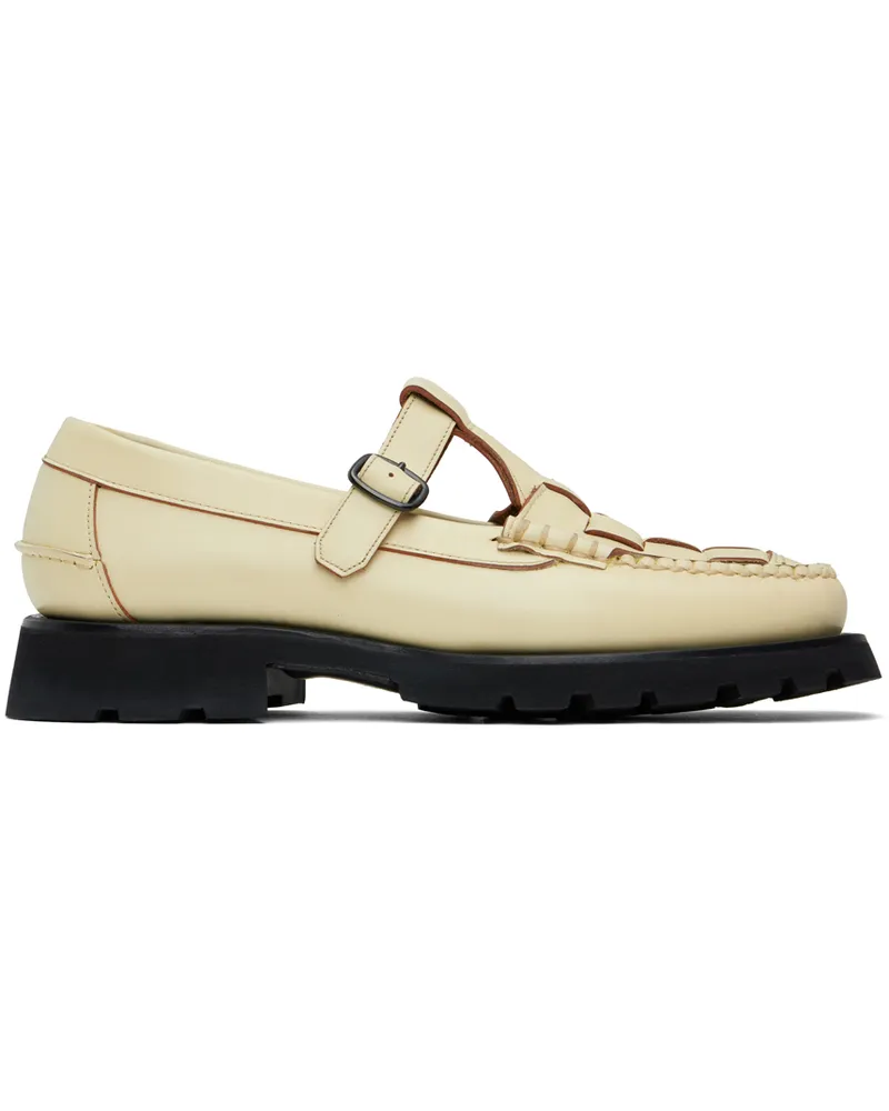 HEREU Off White Soller Sport Loafers Custard