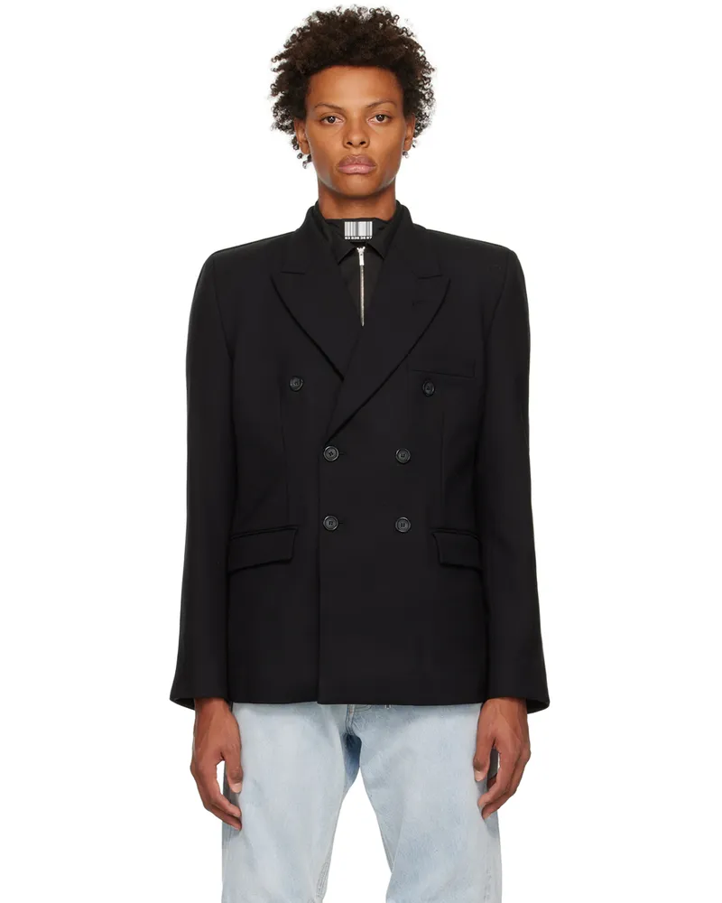 VTMNTS Black Double-Breasted Blazer Black