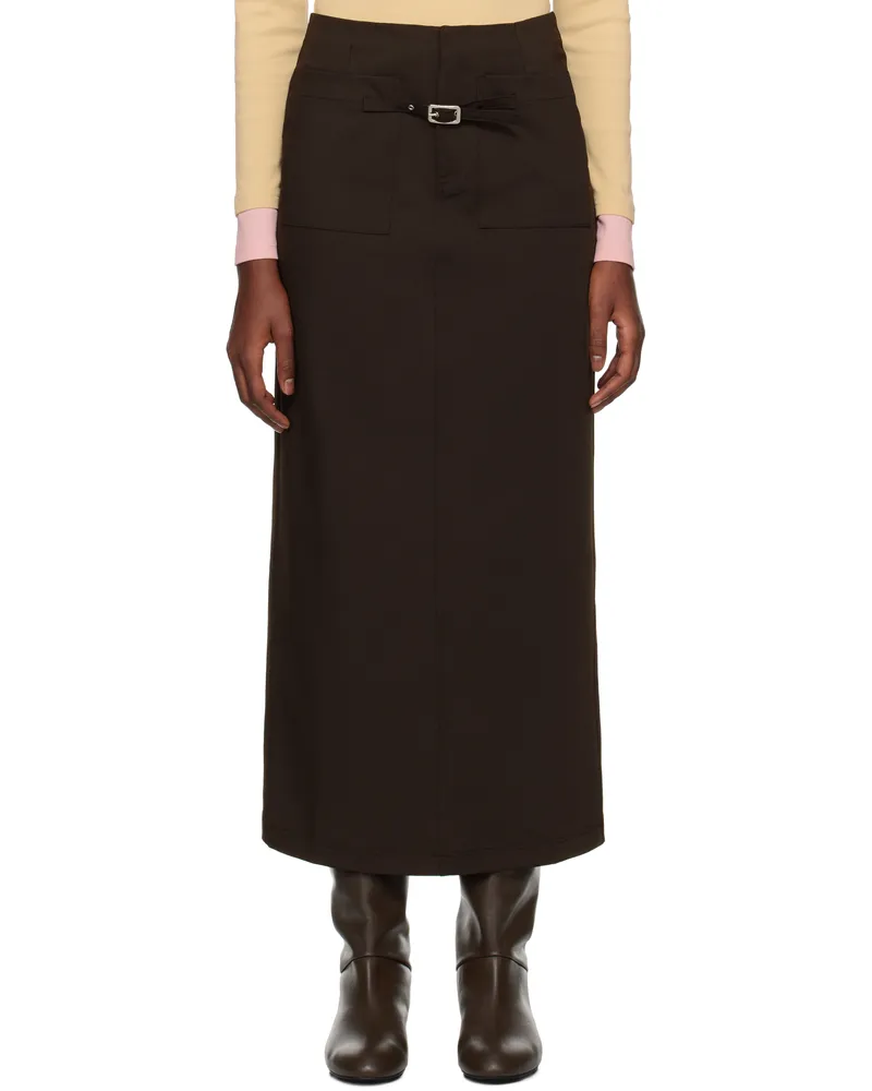 GIMAGUAS Brown Lizzie Maxi Skirt Brown