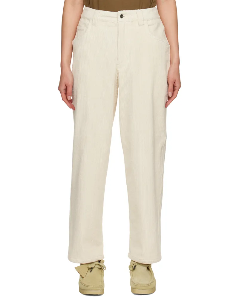 Dime Off-White Classic Baggy Trousers Cream