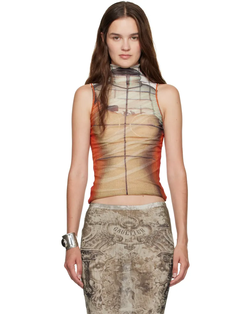 Jean Paul Gaultier Multicolor 'The Fire' Tank Top 150100