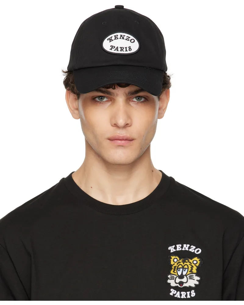 Kenzo Black Kenzo Paris VERDY Edition Embroidered Cap Black