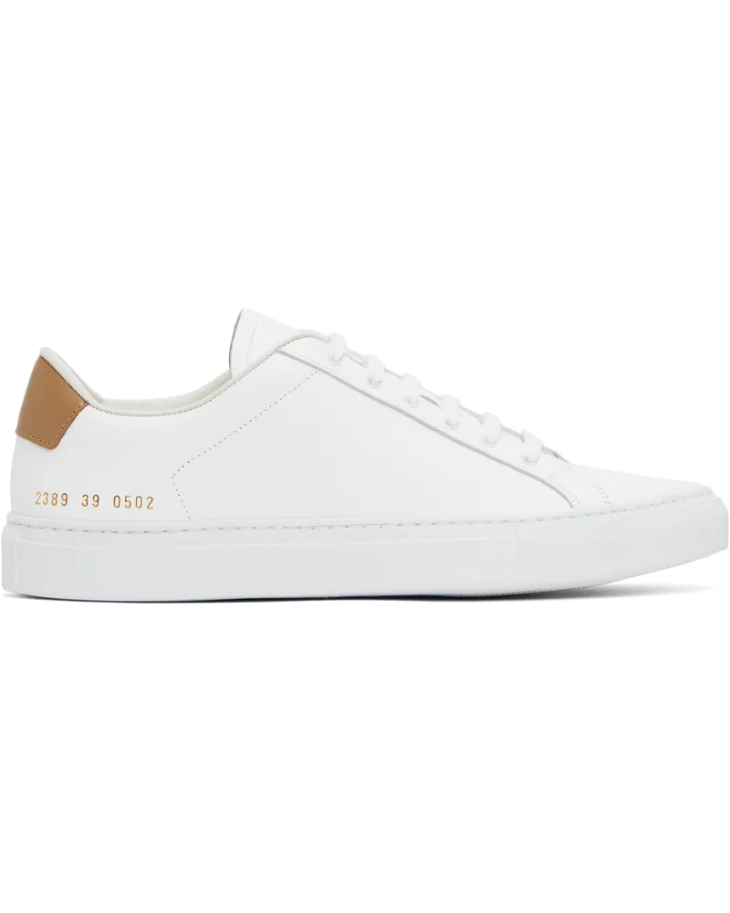 Common Projects White Retro Classic Sneakers 0502