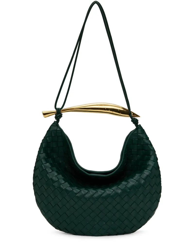 Bottega Veneta Green Medium Sardine Messenger Bag Emerald