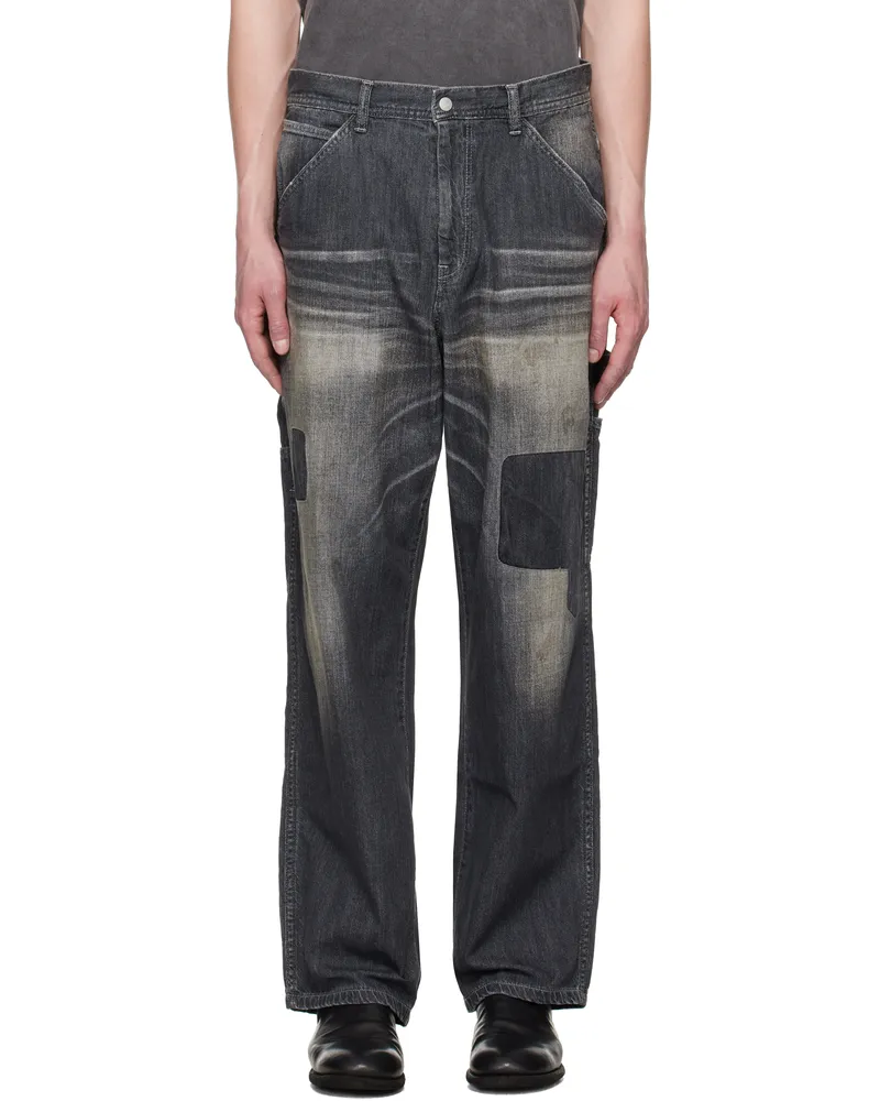 Neighborhood Black Savage LW Painter Denim Jeans Black