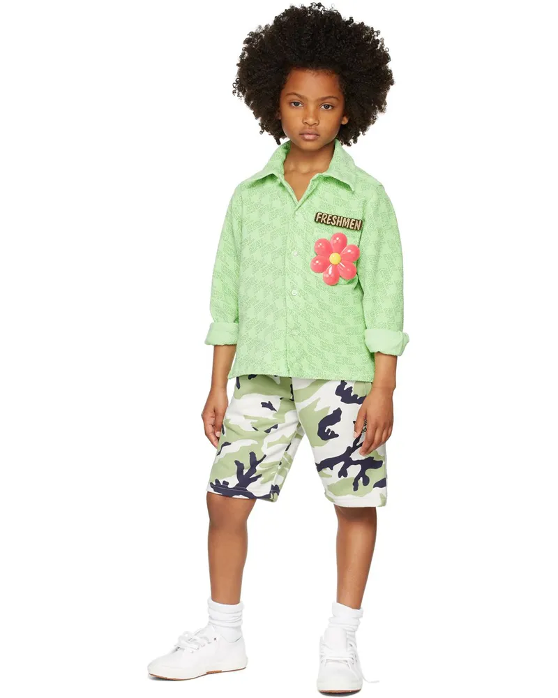 ERL Kids Green Logo Shirt Green
