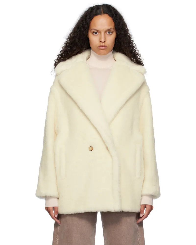 Max Mara White Olga Coat 001