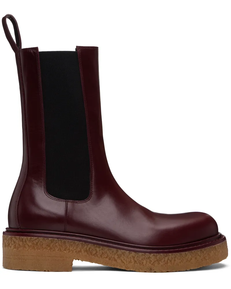 Bottega Veneta Burgundy Haddock Chelsea Boots 6100