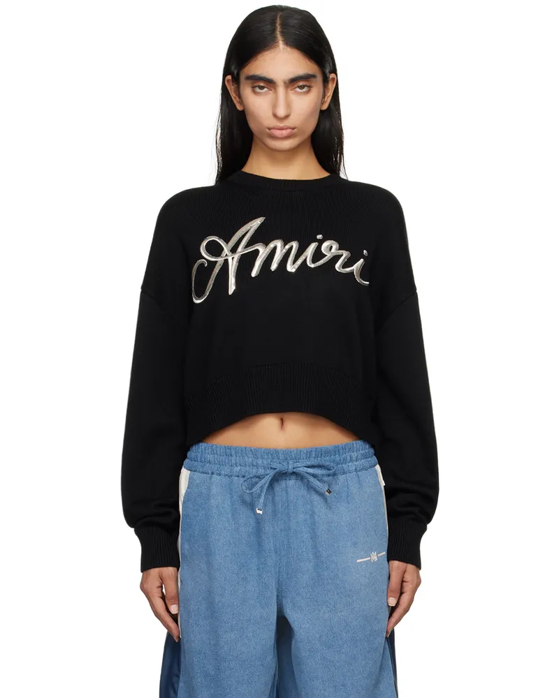 Amiri Black MA Swirl Sweater Black